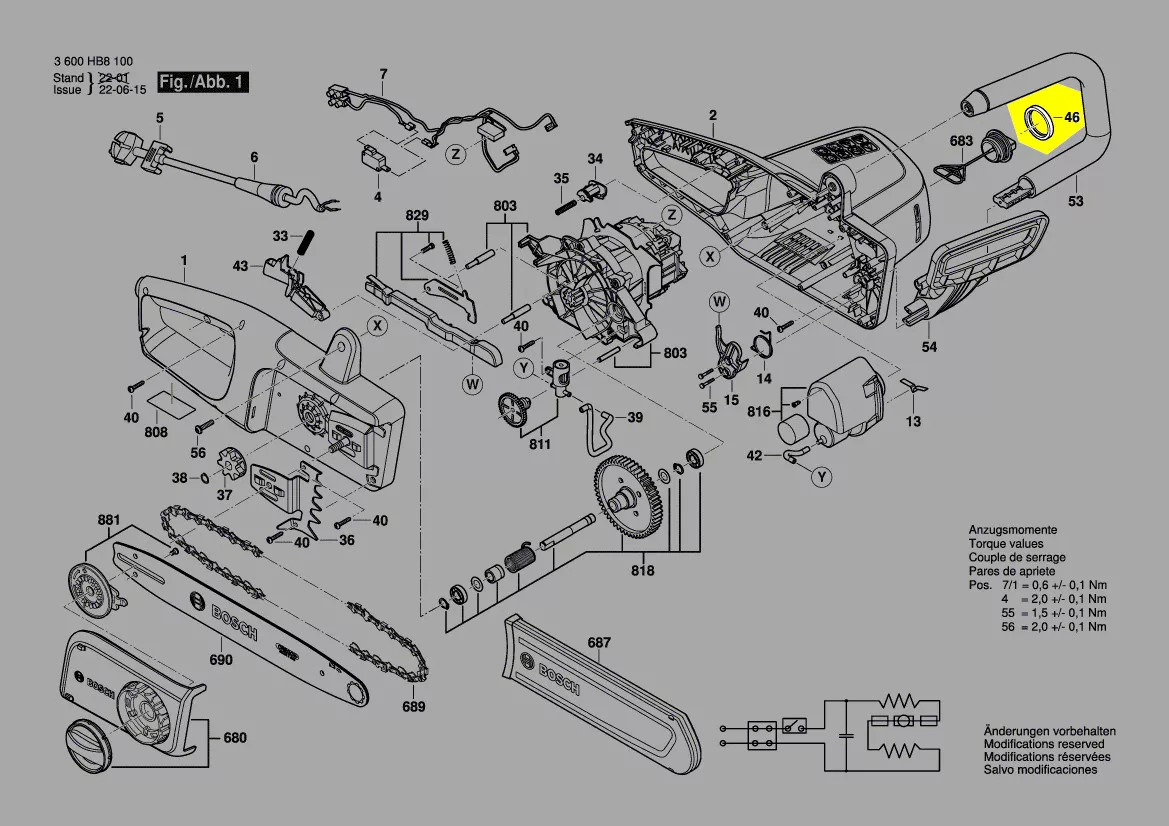 joint bouchon réservoir réf. 1 600 A01 5DJ Bosch